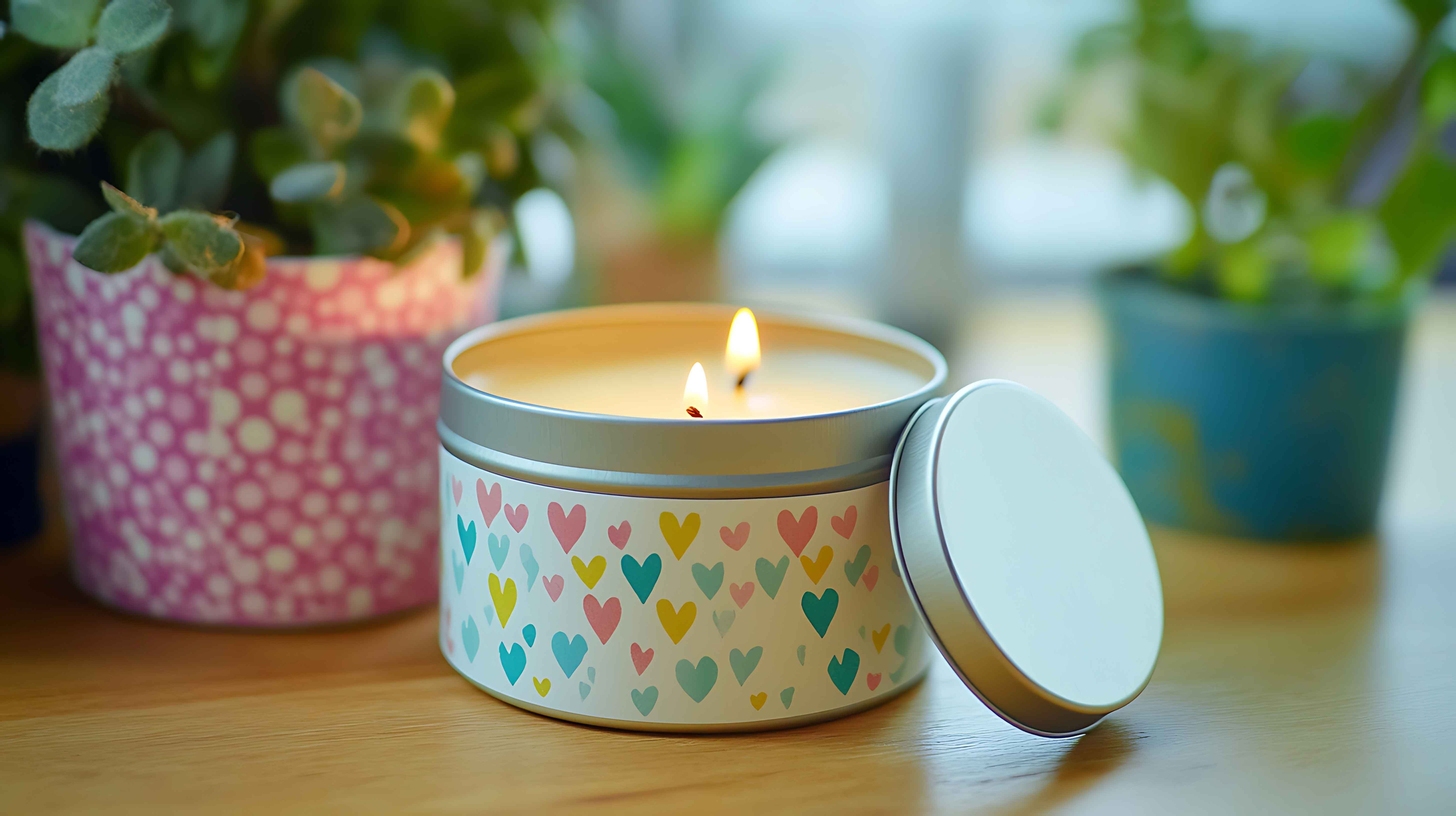 Mother's day candle tin packaging