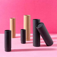 Telescopic Cardboard Tubes in Black and Kraft Brown