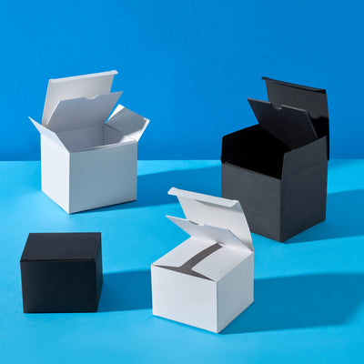 Flat Pack Luxury Gift Boxes In Black & White